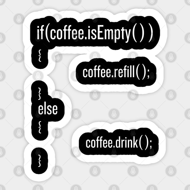 Coffee Computer Programming Coffee Addict Sticker by Praizes